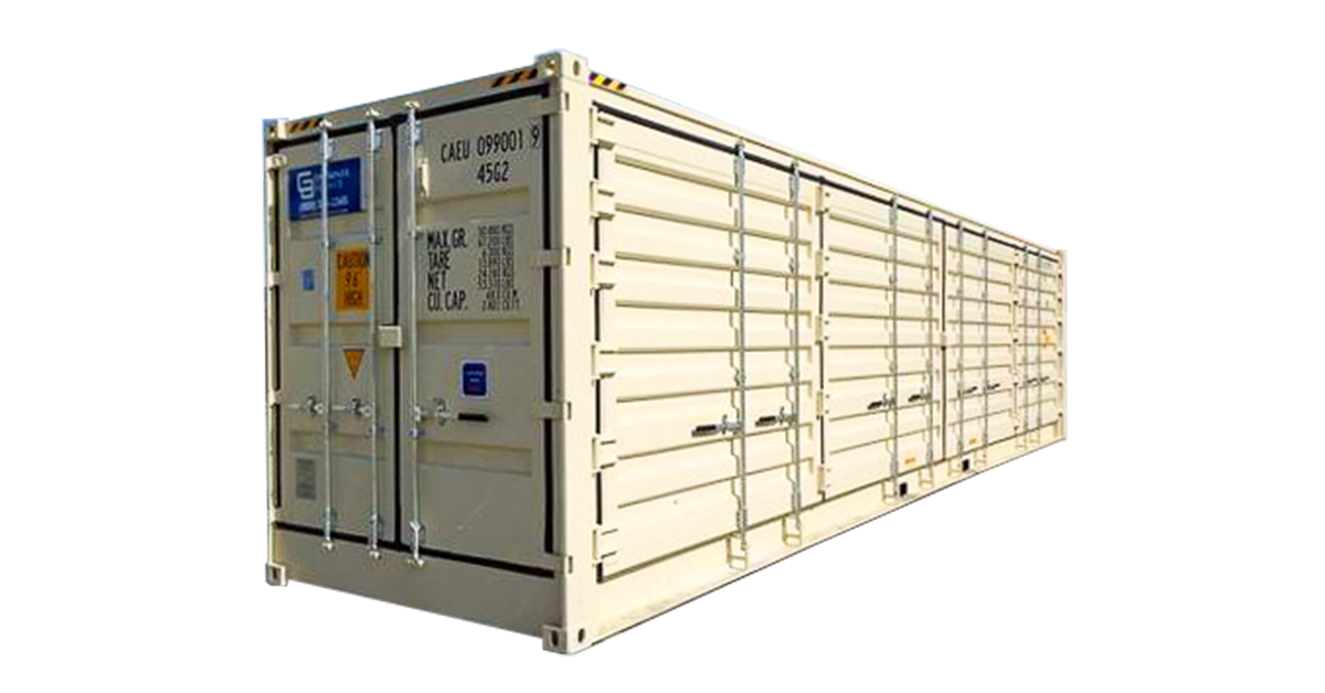 40' Open Side High Cube Container - One Trip