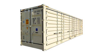 40' Open Side High Cube Container - One Trip